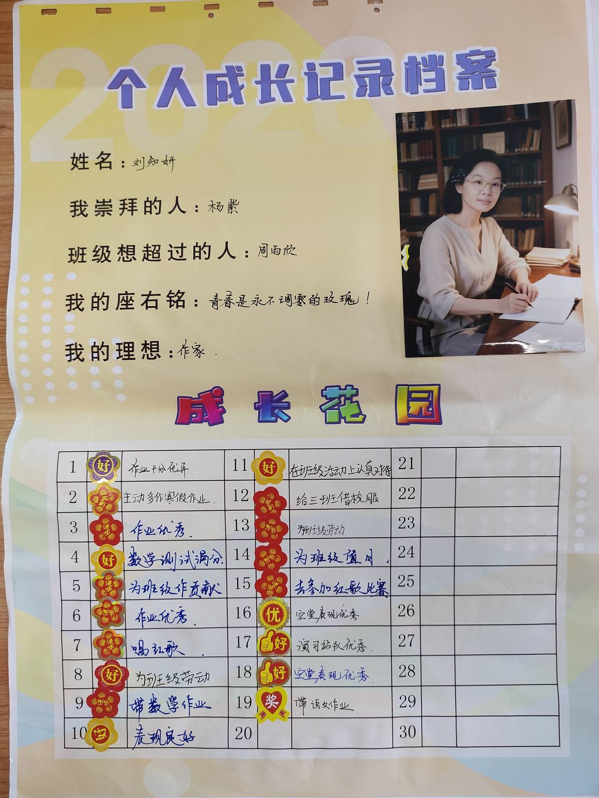 个人成长记录档案